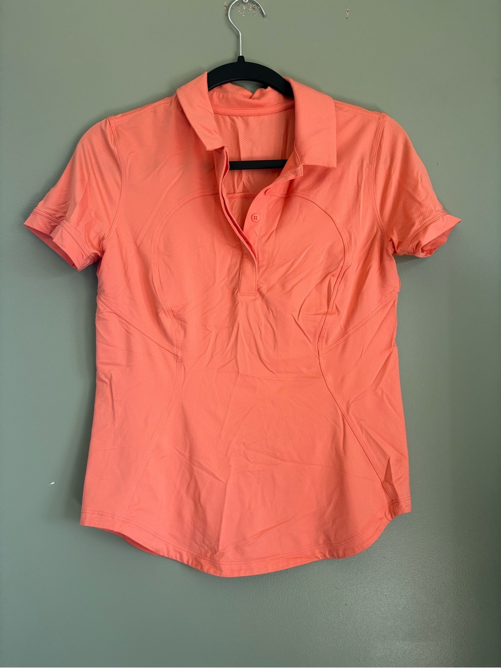 Lululemon Quick-Dry Short-Sleeve Polo Shirt
Sunny Coral